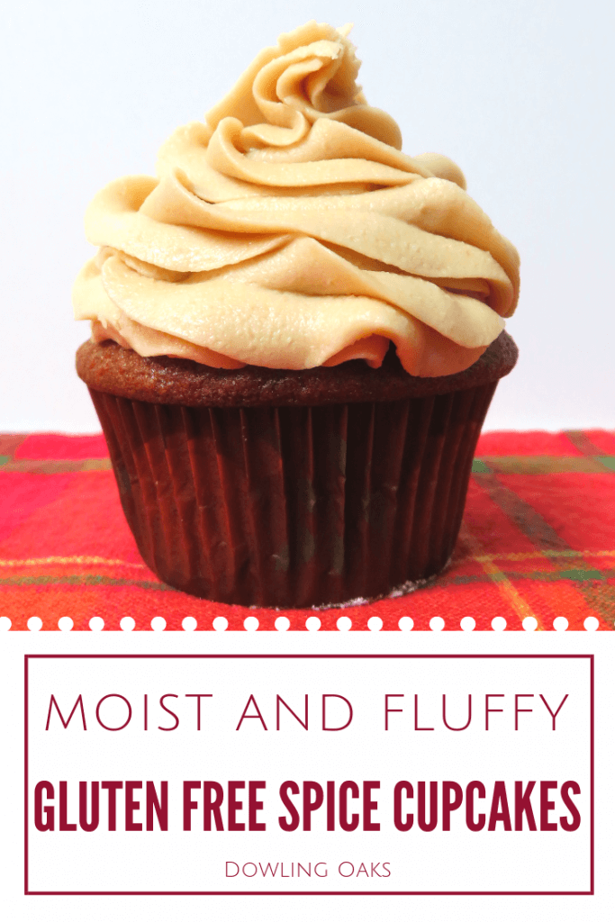 Moist gluten free spice cupcakes recipe from scratch