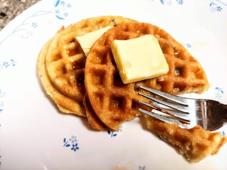 Gluten Free Almond Flour Pancakes with Syrup on a Plate